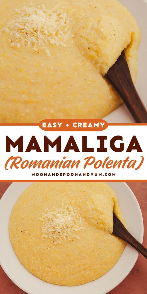 Whip up a delightfully easy and creamy mamaliga recipe today! With just a handful of ingredients, you’ll get to taste Eastern European tradition in the comfort of your home. Packed with flavor and texture, Romanian mămăligă will make a lovely addition to your weeknight dinner rotation. Mici Romanian Food, Mamaliga Recipe, Polenta Dinner Recipes, Romanian Breakfast, Romanian Food Traditional, Yummy Drinks To Make, Romanian Dishes, European Meals, Slavic Recipes