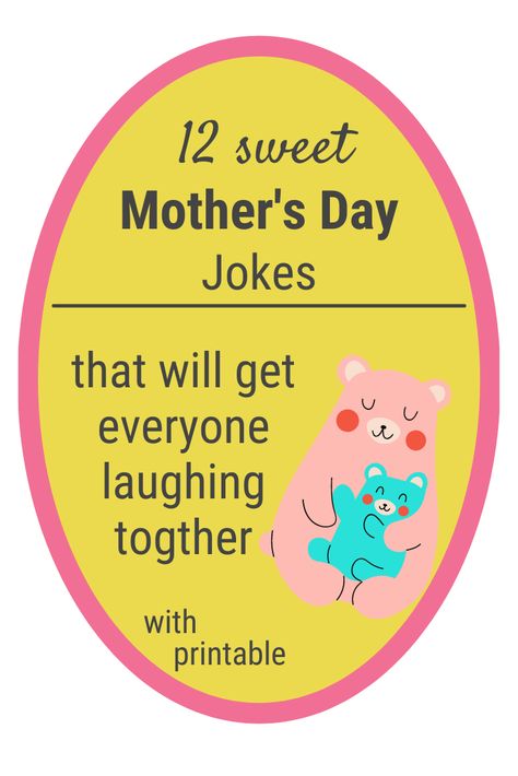 These 12 Super Sweet Mother's Day Jokes are the perfect way to get your kids laughing with you. ((AND THEY'RE PRINTABLE!!)) Grandma Jokes, Highly Motivational Quotes, Cute Mothers Day Quotes, Mothers Day Puns, Happy Mother's Day Funny, Mothers Day Post, Fun Writing Prompts, Pun Quotes, Pranks For Kids