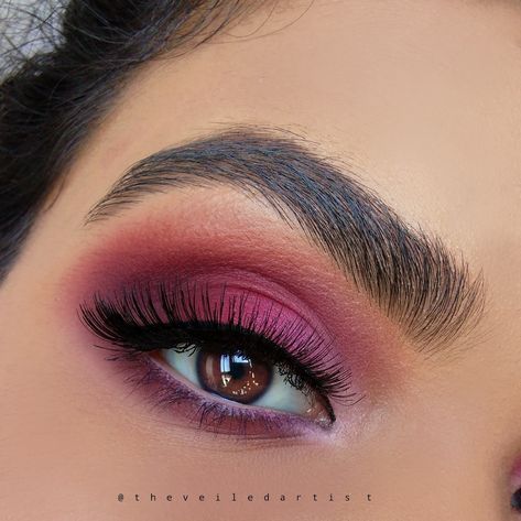 Eyeshadow On Waterline, Matte Pink Eyeshadow, Pink Eyeshadow Tutorial, Ombre Eyeshadow, Simple Eyeshadow Tutorial, Light Pink Eyeshadow, Burgundy Eyeshadow, Maybelline Colossal, La Girl Pro Concealer