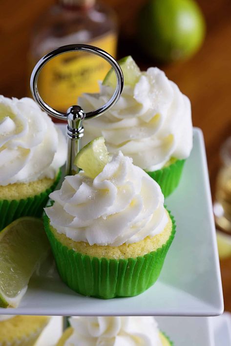 Cherry Limeade Cupcakes, Lime Buttercream, Bellini Bar, Lime Margarita Recipe, Margarita Cupcakes, Lime Cupcakes, Lime Cookies, Lime Margarita, I Am Baker