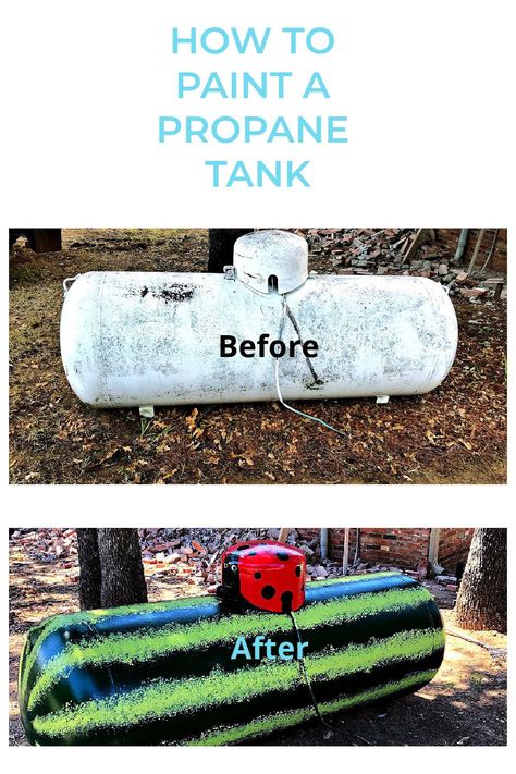 watermelon painted propane tank - DIY Painted Propane Tanks Ideas Funny, Paint Propane Tank, Painted Propane Tanks Ideas, Large Propane Tank Art, Propane Tanks Ideas, Painted Propane Tanks, Propane Tank Ideas, Outside Shed, Propane Tank Art