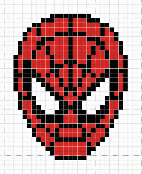 Spiderman Knitting Pattern, Spider Man Quilt Pattern, Spiderman Quilt Pattern, Spiderman Graph Paper, Spider Man Pixel Art Grid, Marvel Crochet Blanket, Spiderman Beanie Crochet Pattern Grid, Marvel Pixel Art Grid, Beaded Spiderman