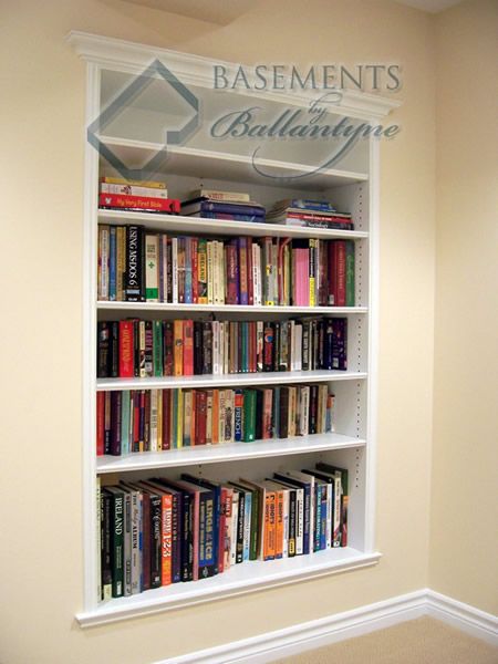 Remodelaholic | 25+ Brilliant In-Wall Storage Ideas For Every Room In Your Home Inset Bookshelves, Recessed Bookshelves, Hallway Bookshelves, Wall Niches, Recessed Shelves, Wall Niche, Bedroom Remodel, Recessed Wall, Wall Bookshelves