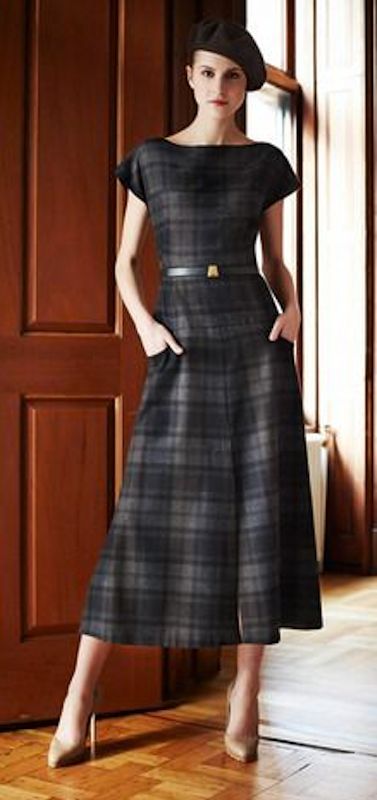 classy plaid dress Sukienki Maksi, Chanel Resort, Fall 2014 Fashion, Look Retro, Tartan Dress, Zuhair Murad, 2014 Fashion, Paris Hilton, Plaid Skirt