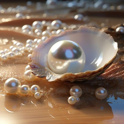 Photo pearl accessories collection in lu... | Premium Photo #Freepik #photo Poseidon Altar, Pearl Packaging, Pearl In Shell, Shell Pictures, Pearl Ideas, Pearl Images, Pearl Aesthetic, Pearl Accessories, Jewelry Website