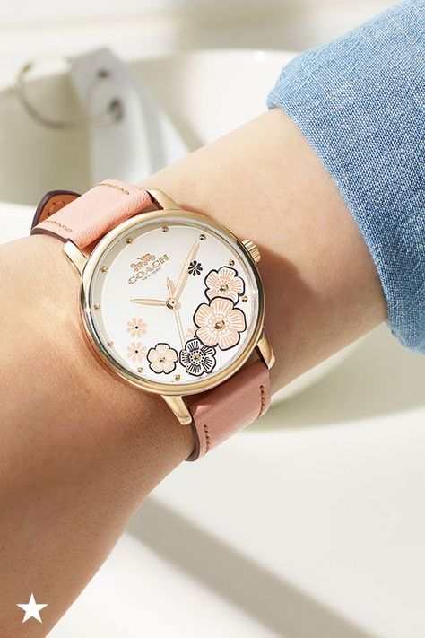 Give the perfect gift to show mom how much you care. A beautiful and blooming COACH watch featuring a floral dial design is sure to make her happy this Mother's Day. Click to shop at Macy's. Uk Summer, Womens Designer Watches, Coach Watch, Cute Watches, Summer Gifts, Girls Jewelry, Perfect Gift For Her, Pretty Jewellery, Watch Collection