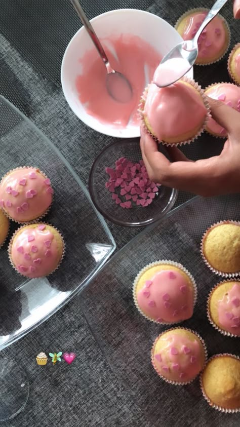 Sprinkles, Muffins, Baking, Pink