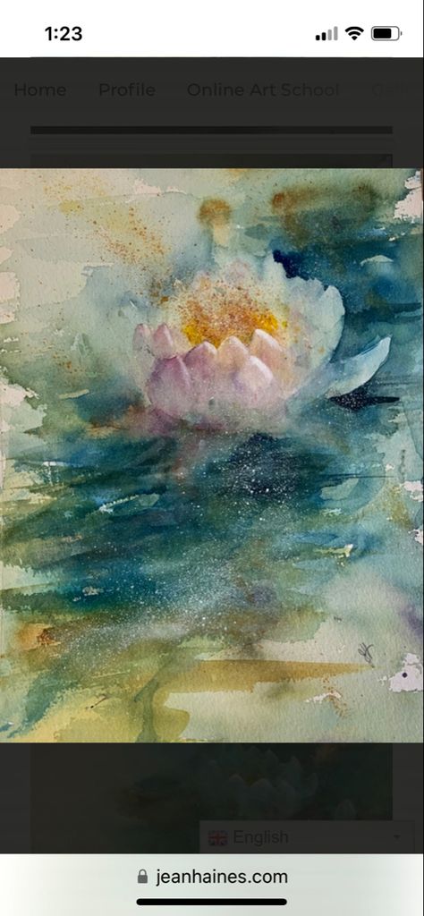 Jean Haines, Loose Watercolor Paintings, Water Lilies Painting, Watercolor Flowers Tutorial, Lily Painting, My Idol, Watercolor Pictures, Watercolour Inspiration, Loose Watercolor