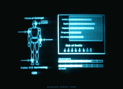 Cybercore Gif, Cyberpunk Gif, Human Experimentation, Cyberpunk Movies, Sci-fi Ui, John 117, Sci Fi Aesthetic, Fotografi Vintage, Cyberpunk Aesthetic