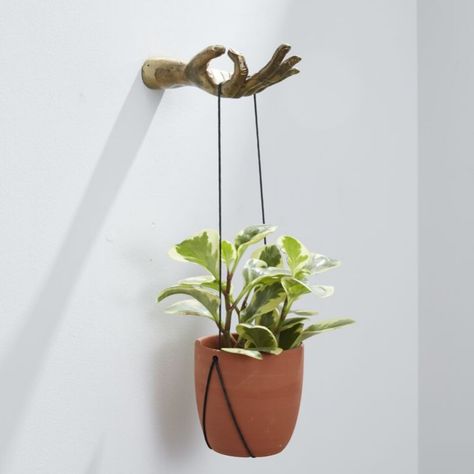 Help yourself to our whimsical Helping Hands Collection, featuring a wall hook for hanging plants, jewelry, or keys and bookends with a hand holding a glass mini vase for holding buds or plant propagations. . . . . . . . . . . . . #wallhooks #hangingplanters #hangingplants #propogation #bookends #homedecorideas #decorideas #budvase #whimsicaldecor Gold Planter, Dimensional Wall Decor, Tillandsia Air Plant, Trophies & Awards, Wooden Planters, Flower Market, Cast Aluminum, Boho Wall, Playful Design