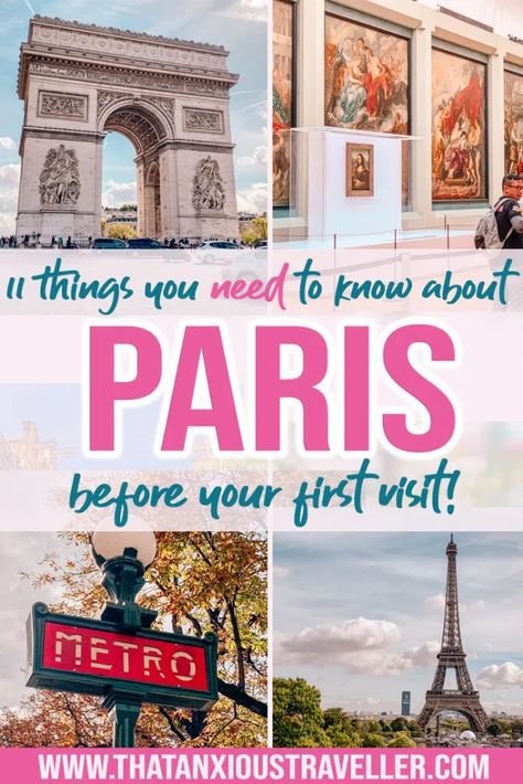 Visiting Paris for the first time? Get all the Paris travel tips a first-timer needs with this guide! From busting untrue myths you might've heard, to giving you practical advice on how to see the Eiffel Tower or good restaurants on a budget, this is the 11 things you need to know about Paris before your first visit. Click here, and find out the truth about what is Paris like! #paris #france #travel #tips Top Paris Attractions, Paris Destinations, Paris Attractions, Good Restaurants, One Day In Paris, Visiting Paris, France Trip, Things To Do In Paris, Paris Itinerary