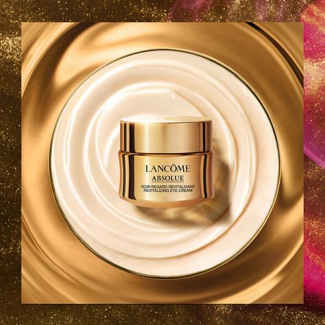 Unveil your ultimate golden eye perfection with Absolue Eye Cream and its new proven efficacy on 3-dimensional wrinkle reduction. -26% wrinkle surface, -23% wrinkle depth, -29% wrinkle length #ascentluxurycosmetics #Lancome #Absolue #Skincare Lancome Absolue, Cream Texture, Anti Aging Eye Cream, Wrinkle Reduction, Golden Apple, Licorice Root Extract, Eye Contour, Luxury Skincare, Women Fragrance