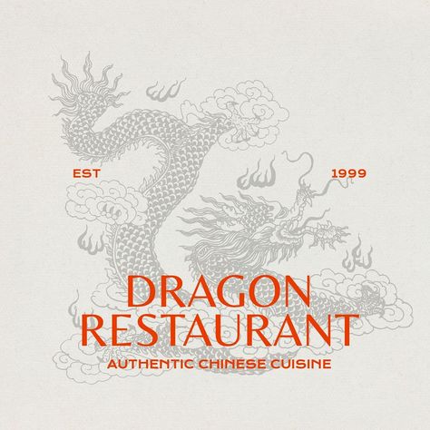 Chinese Food Quotes, Chinese Food Design, Asian Restaurant Logo, Chinese Food Logo, Restaurant Font, Idea Template, Restaurant Vintage, Chinese Theme, Asian Restaurants