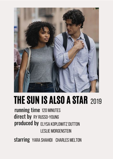 The Sun Is Also A Star Movie Poster, Movies Ideas, Sun Is Also A Star, Ako Kresliť, Movie Recs, Minimalistic Posters, Indie Movie Posters, Bizarre Books, Room Pics