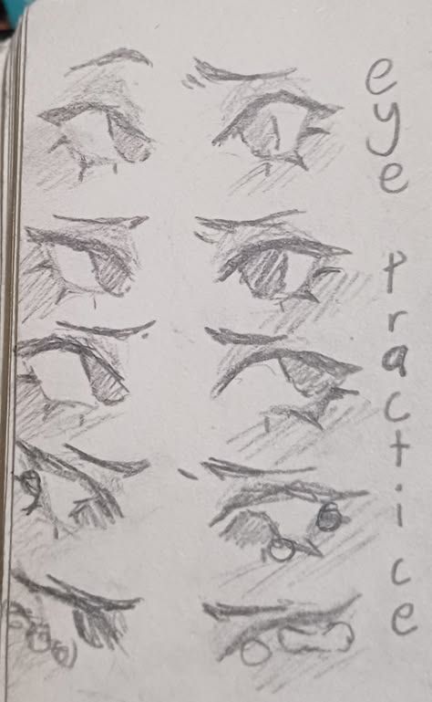 Hair For Drawing Reference, Worried Face Drawing Reference, Cute Eye Art Styles, How To Do Eyes Drawing, Drawing Eye Easy, Eyes Inspo Drawing, Eye Styles Art, Female Lips Drawing Reference, Drawings Of Mouths