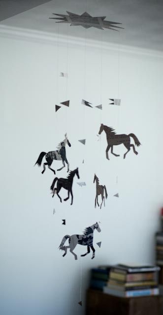 mobile Horse Mobile, Horse Crafts, Carousel Horse, Horse Crazy, Carousel Horses, The Ceiling, Horse Art, Kids' Room, Interior Design Trends