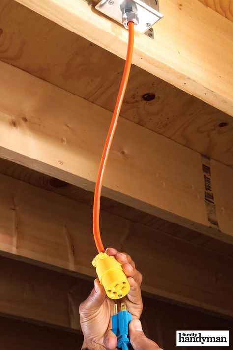 How to Install Overhead Electrical Outlets Home Electrical Wiring, Handyman Projects, Essential Woodworking Tools, The Family Handyman, Leftover Paint, Electrical Projects, Diy Electrical, Family Handyman, Diy Home Repair