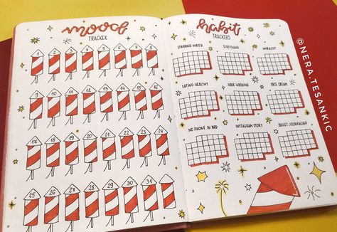 Fireworks Mood Tracker, July Bullet Journal Habit Tracker, January Weather Tracker, Bujo January Mood Tracker, Firework Bullet Journal, July Bullet Journal Mood Tracker, Bullet Journal January Theme, January Bullet Journal Mood Tracker, Bujo January Theme