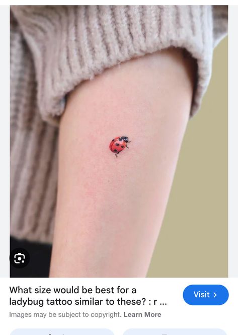 Tiny Ladybug Tattoo Simple, Ladybugs Tattoo, Lady Bug Tattoo, Simple Tattoos, Small Tattoos, Tattoos