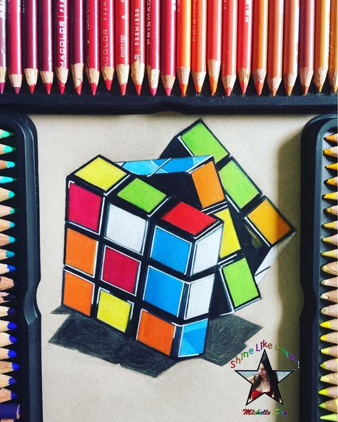 Have you ever solved a rubix Cube? #art #artsy #artist #artwork #creative #drawing #puzzle #rubixcube #toys #toy #90s #90skid #90stoy #square Rubix Cube Drawing Art, Cube Artwork 3d, Rubix Cube Drawing, Rubix Cube Art, Rubric Cube, Solving A Rubix Cube, Club Activities, Abstract Ideas, Rubix Cube