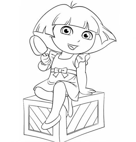 Dora Coloring, Dora The Explorer, Coloring Pages, Color, Colouring Pages