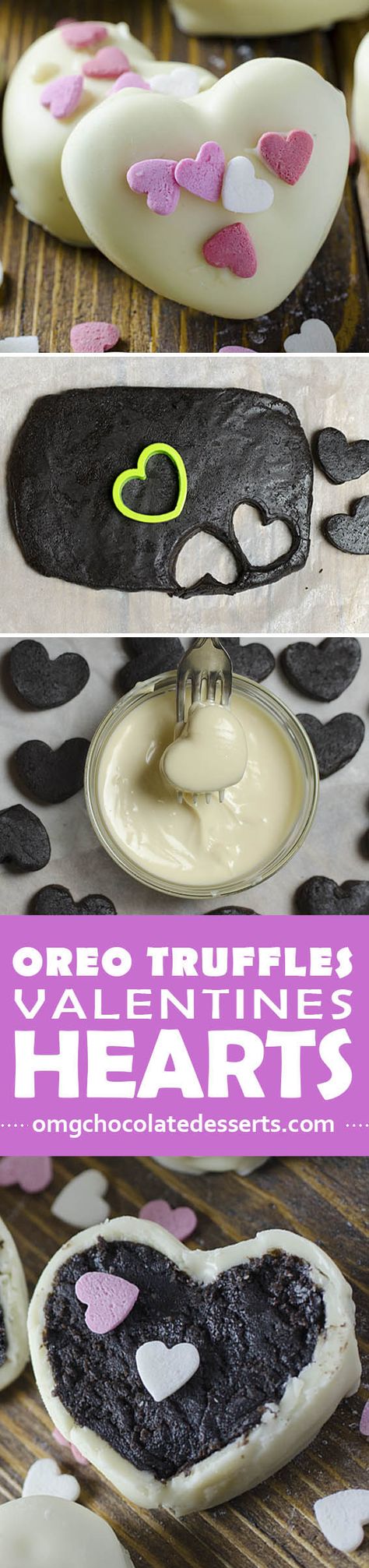 Wooow! Blow your mind Valentines day treat idea - Oreo Truffle Valentines Hearts. Oreo Ideas, Valentines Idea, Oreo Desserts, Oreo Cream, Valentine Desserts, Sweet Party, Oreo Truffles, Cake Stuff, Valentines Day Food