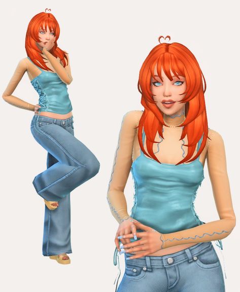 Sims 4 Cas Mods Outfits, Sims 4 Cc Y2k Hair Maxis Match, Winx Sims 4 Cc, Sims Ideas People, Sims 4 Ideas People, Jeans Shoes Outfit, The Sims 2 Cc, Sims 4 Traits, 2000s Clothes