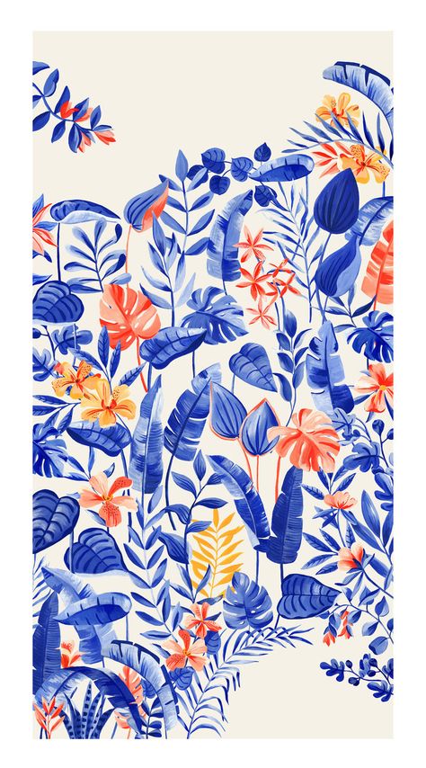 Tropicalia Art, Mural Art Tropical, Palm Fabric, Tropical Art Print, Whatsapp Wallpaper, Abstract Graphic, Tropical Art, Tumblr Wallpaper, Graphic Artwork