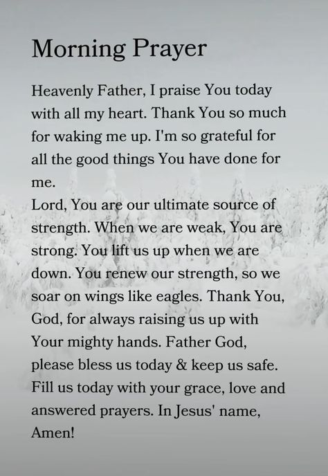 Daily Prayer Mornings Bible Readings, Prayer List Ideas, Short Morning Prayer, Morning Bible Study, Prayer Morning, Prayers Of Encouragement, Christian Board, Morning Prayer Quotes, Spiritual Prayers