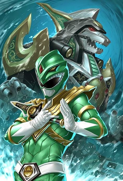 Mighty Morphin Power Rangers Artwork | Source: Deviant Art - Quirkilicious Logo Superman, Green Power Ranger, Tipografi 3d, Tommy Oliver, Power Rangers Art, Go Go Power Rangers, Green Ranger, Green Power, Deviant Art