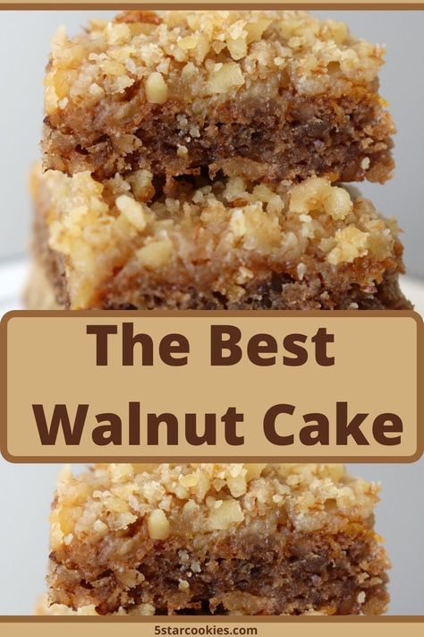 Walnut Cake Recipe Easy, Walnut Recipes Dessert, Walnut Dessert, Walnut Cake Recipe, Bolo Red Velvet, Star Bread, My Dream Come True, Family Cake, Walnut Recipes