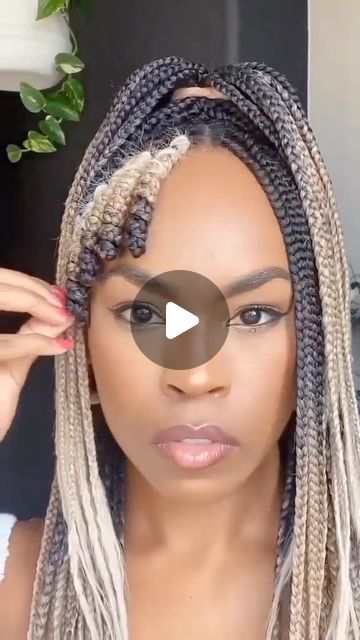 #1 #AfricanBraids Arts 💎👑💎✨💎🔥 on Instagram: "WoW Quick Bangs Tutorial🥰🥰🥰 . @africansbraid 💎😻 . #bangs #longhair #haircolor #haircut #braids #boxbraids . . @modern.day.classic #knotlessbraids #art #hair #hairgoals #protectivestyles #cute #beautiful #hair #lifestyle #model #hairdo #hairdresser #hairstylist #protectivestyles #haircare #explore #hairstyles #hairinspo #hairstyle #viral #style #instagood" Braiding Bangs, Braids With Bangs Hairstyles, Goddess Braids Bangs, Bangs With Braided Ponytail, Bangs Braided Back, Braids Bangs, Braided Ponytail With Braided Bangs, Braids With Bangs, Goddess Braid Ponytail