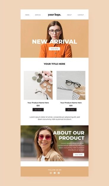 Ecommerce email template Premium Vector | Premium Vector #Freepik #vector #template #marketing #website #email Ecommerce Email Template, Post Purchase Email Examples, Email Campaign Template, Ecommerce Email Design, Flodesk Email, Email Sample, Email Marketing Template Design, Advertising Campaign Design, Free Email Templates