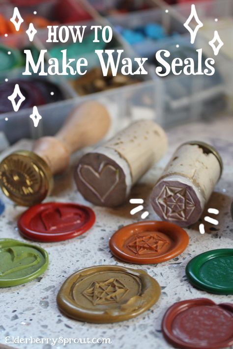 How To Do Wax Seal Stamp, Make Your Own Wax Seal, How To Do Wax Seals, Make Your Own Wax Seal Stamp, Wax Diy Crafts, Wax Stamps Diy, How To Make Wax Seals Diy, Making Wax Seals, Wax Seal Diy How To Make