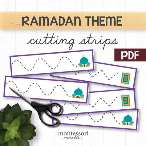 Montessori Activities Preschool, Kindergarten Photos, Islamic Kids Activities, Ramadan Activities, Fun Activities For Toddlers, Preschool Fine Motor, Kindergarten Worksheets Printable, Scissor Skills, Pre K Activities