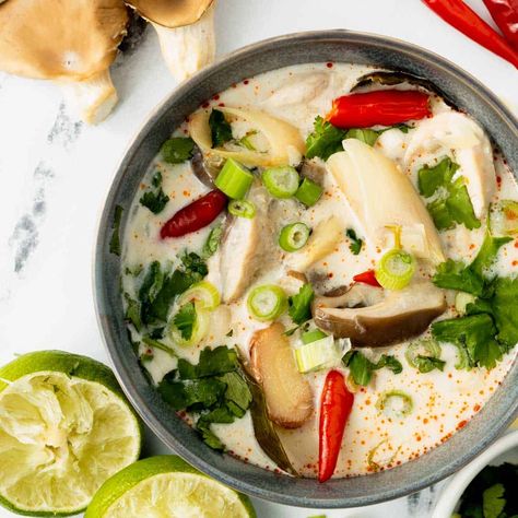 Tom Ka Soup, Tom Kha Gai Soup, Tom Kha Kai, Coconut Chicken Soup, Thai Coconut Chicken Soup, Soup Thai, Thai Red Chili, Thai Coconut Chicken, Tom Kha Gai