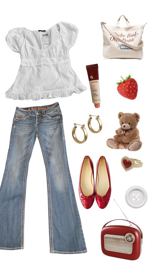 coquette outfit🍓#outfitinspo #coquette #cottagecore #cottagecoreaesthetic #coquettegirl #itgirl #outfitideas #outfitinspiration #fashion #ootd #coquetteaesthetic #lanadelrey #cherry#cherrycola Cottagecore Outfit, Coquette Outfit, Cottagecore Outfits, Downtown Outfits, Coquette Cottagecore, Mode Inspo, Cute Everyday Outfits, Really Cute Outfits, Outfit Inspo Fall