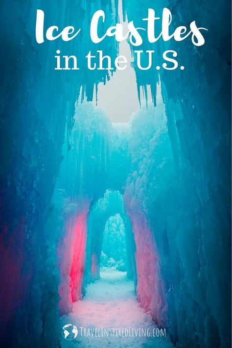 These 5 Ice Castles in the United States are the Coolest Ice Castle Cripple Creek, Ice Castles Utah, Cheap Winter Vacations, Roadtrip Ideas, Winter Vacation Outfits, Castle Project, Vacation Wishes, Ice Castle, Travel America