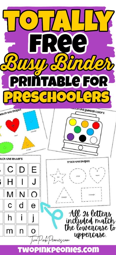 Pre K Learning Binder, Preschool Learning Folder Free Printable, Alphabet Busy Book Free Printable, Prek Busy Binder, Learning Folder Free Printable, Prek Binder Ideas, Learning Papers For Preschool, Prek 3 Curriculum Free Printables, Flash Cards For Preschoolers