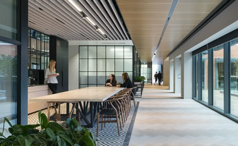 International design firm Hassel transform London office | Wallpaper* Magazine Office Canteen, Commercial Office Design, Office Pantry, Office Wallpaper, Corporate Interiors, Interior Work, Cool Office, Workplace Design, Office Workspace