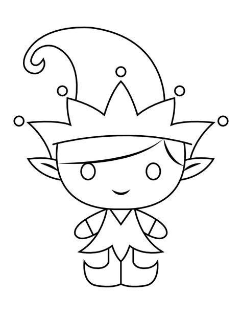 Printable Cute Christmas Elf Coloring Page Elf Coloring Pages, Free Printable Christmas Coloring Pages, Elf Coloring, Elf Drawings, Christmas Socks Gift, Printable Christmas Coloring Pages, Printable Cute, Free Christmas Printables, Christmas Coloring