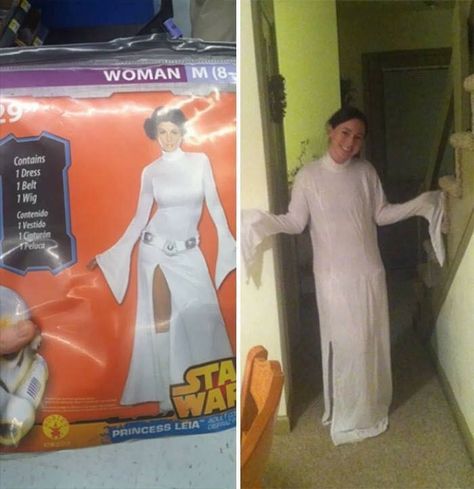 Happens most of the time lmao Clothing Fails, Online Shopping Fails, Leia Costume, Vintage Halloween Costume, Ghost Costume, Fashion Fail, Princess Leia, Halloween Dress, Vintage Halloween