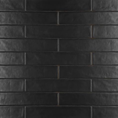 Black Subway Tiles, Decorative Walls, Fireplace Facade, Black Watercolor, Contemporary Traditional, Backsplash Designs, Merola Tile, Black Tiles, House Tiles