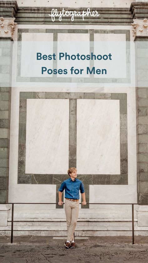 Photographers have an unspoken duty to capture the perfect portrait. In a sliver of a moment in time, they can create a snapshot of someone’s personality, professionalism and confidence. However, as guys in front of the camera, we know there is often a self-confidence gap – especially if someone is a beginner! Luckily, we’ve come up with a posing guide for all you guys to level up your selfies with these photoshoot poses for men so you can get that professional, effortless shot. 📸 Men’s Poses Standing, Poses Photography Men, How To Pose For Pictures Men, Pose For Selfie, Photo Poses For Men Ideas, Guys Poses Photography, Guy Photoshoot Poses, Men Poses Photography, Mens Poses