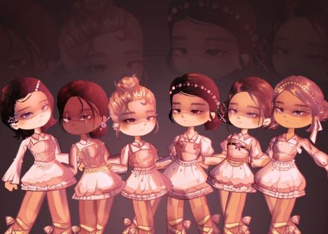 Life Group, Ballerina Girl, Club Design, Gacha Life, Ballerinas, Girl Group, Dandelion, Anime Art, Black Pink