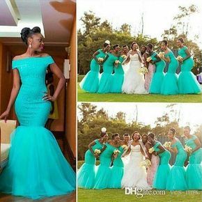 Tiffany Blue Prom Dress, Aqua Blue Bridesmaid Dresses, Nigerian Bridesmaid Dresses, Lace Bridesmaids Gowns, Gown Sleeves, Turquoise Bridesmaid, Mermaid Long Bridesmaid Dresses, Turquoise Bridesmaid Dresses, African Bridesmaid Dresses