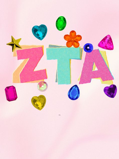 Zta Graphic, Sorority Profile Picture, Zeta Tau Alpha Graphic, Axid Graphics, Zta Letters, Vision Board Project, Pride 2024, Sorority Graphics, Sorority Pins