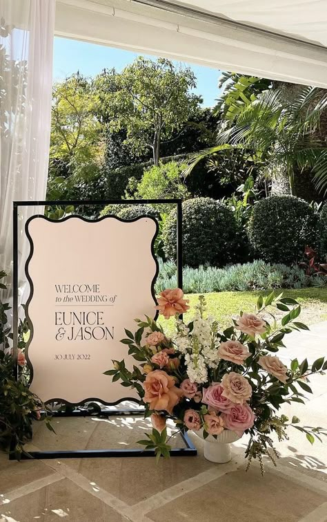 Whimsical Italian Wedding, Garden Party Wedding Signage, Welcome Table Wedding Entrance, Wedding Entry Sign, Wedding Entry Table, Lao Wedding, Wedding Entry, 2025 Wedding, Wedding 2025