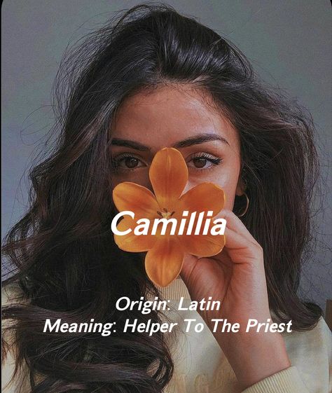 Camila Name, Aesthetic Girl Names, Best Character Names, Writing Things, Fantasy Names, Pretty Names, Name Inspiration, Writing Characters, Name Meaning