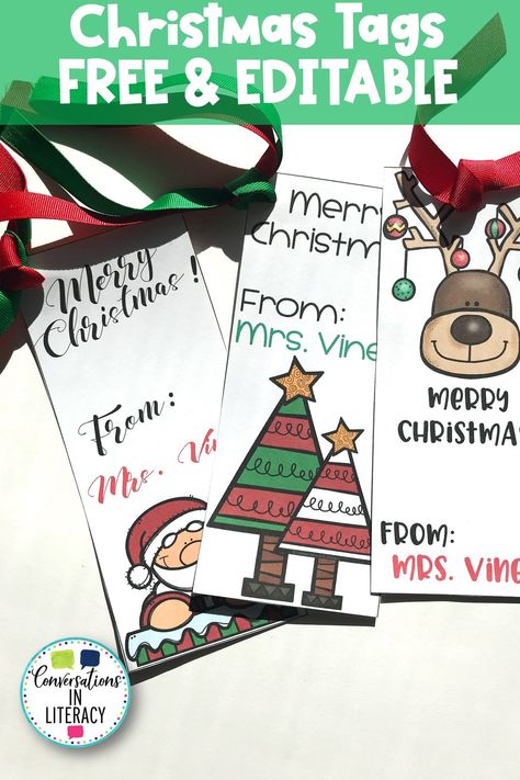 Free Christmas Tags, Student Gift Tags, Free Printable Christmas Gift Tags, Christmas Gift Tags Free, Students Christmas, Merry Christmas Tags, Free Christmas Gifts, Student Christmas Gifts, Christmas Bookmarks